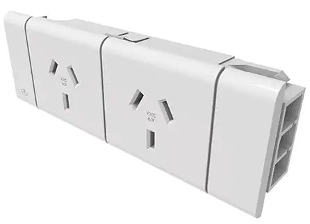 Din mount socket outlet