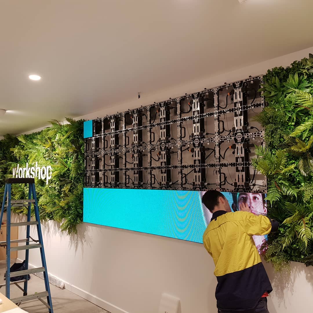 Telstra shop video wall