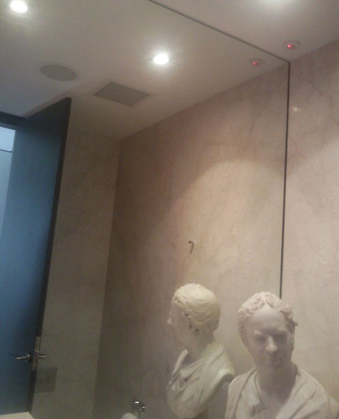 Downlights in PMQ bathroom